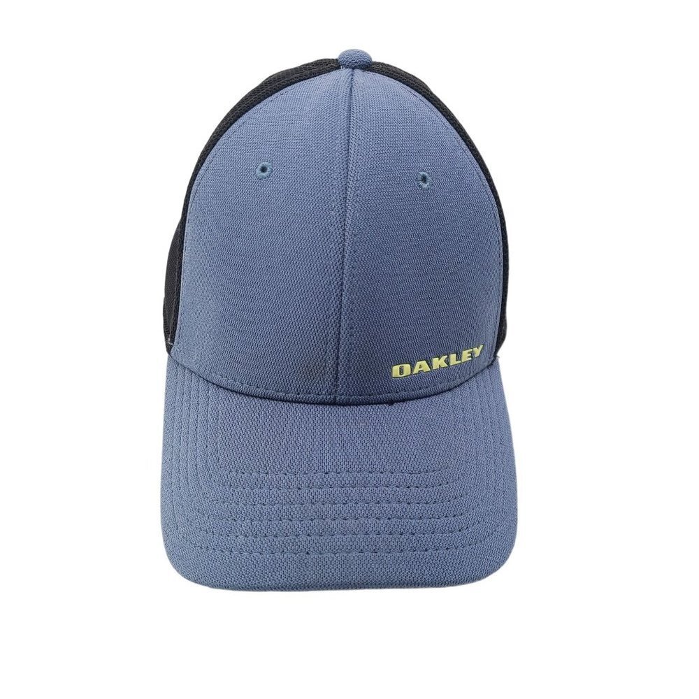Oakley Silicon Bark Trucker Navy Flexfit - Oakley Blue and Black  Size L